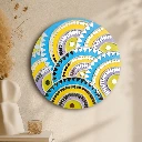 Modern Geometric Mandala Wall Art – 10 Inch Round MDF Decorative Wall Piece