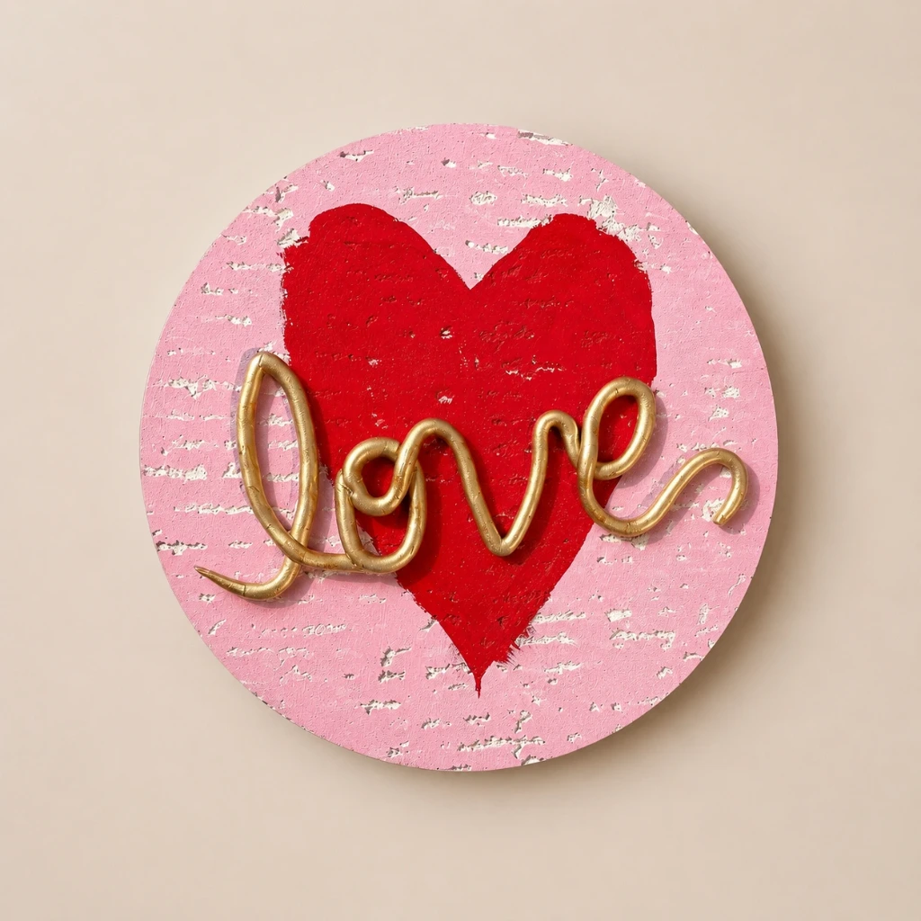 Love Whisper Handcrafted Heart Wall Art – 8 Inch Romantic MDF Hanging Decor & Gift Piece