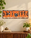 Handmade Warli Fusion Wall Art – 16 x 6 Inches
