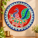 Peacock Lippan Mirror Wall Art – 14 Inches